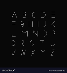 Minimal Font Modern Futuristic Design Royalty Free Vector Text Logo Design Lettering Design Minimal Font