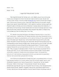 Konon menurut cerita rakyat parahyangan gunung itu memang merupakan perahu yang terbalik. Doc Nilai Nilai Dalam Legenda Sangkuriang Lisia Zhuo Academia Edu