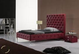 Upholstered headboard bedroom sets : China Hotel Bedroom Furniture Crystal Tufted Headboard Bed China Red Color Leather Bed Leather Bed