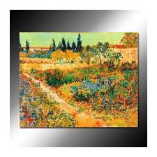 Bluhender Garten Mit Pfad Oil Painting By Vincent Van Gogh Free Shipping Van Gogh Wall Art Vincent Van Gogh Art Van Gogh Art