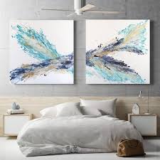 Set Of Two Paintings Acrylic On Canvas Contemporary Art Turquoise Abstract Painting Set Modern Painting Wall Decor Lagoon By Effa Wall Art Designs Abstract Wall Art Modern Painting