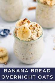 Banana Bread Overnight Oats Lemons Zest Recipe Food Overnight Oats Recipe Healthy Overnight Oats Healthy