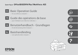 A printer's ink pad is at the end of its service life. Epson Stylus Office Bx305fw Plus Workforce 435 Manualzz