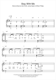 Sam Smith Stay With Me Sheet Music Pdf Notes Chords Pop Score Easy Piano Download Printable Sku 158890