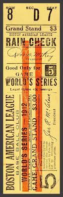 Boston Red Sox Ticket World Series 1912 Antique Baseball Ticket Framed Ephemera Museum Outlets Baseball Ticket Baseball Print Red Sox Tickets