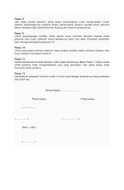 Contoh Surat Perjanjian Kontrak Rumah Surat Personalized Items