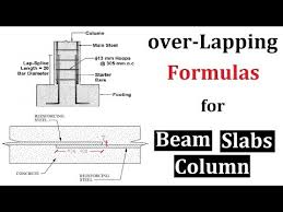 Steel Bar Over Lapping Formula For Beam Column Slab Youtube