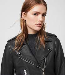 Allsaints Us Womens Elva Leather Biker Jacket Black Leather Jacket Leather Jackets Women Leather Women