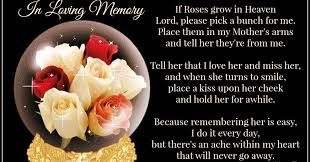 Tell her that i love her and miss her, and when she turns to smile, place a kiss upon her cheek and hold her for awhile. Daveswordsofwisdom Com If Roses Grow In Heaven