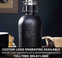 Personalized Beer Growler - Black Steel Groomsmen Gifts for 5