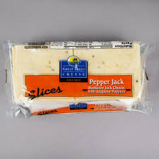 Monterey jack is an american cheese made from cow's milk. Great Lakes Cheese 1 5 Lb Pepper Jack Cheese Slices 6 Case