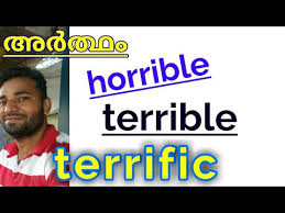 Horrible Meaning In Malayalam Youtube
