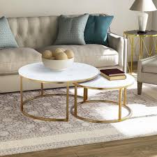 31 w green marble coffee table inset solid marble stone modern iron framework. Boyel Living 2 Piece 36 In Gold White Medium Round Marble Coffee Table Set With Nesting Tables Wf M Ct 1314c D The Home Depot In 2020 Marble Round Coffee Table Coffee Table Nesting Coffee Tables