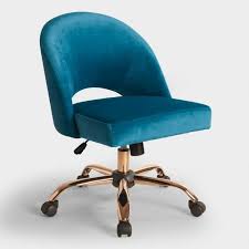 Blue Velvet Cosmo Upholstered Office Chair V1 Upholstered Office Chair Office Chairs Online Modern Office Chair