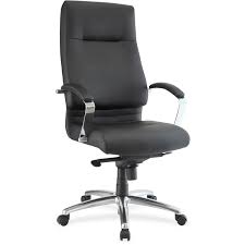 A mix of stationery & swivel dining chairs brings dynamic seating style to your space, with comfort & mobility. Llr66922 Lorell Modern Executive High Back Leather Chair Leather Seat Black Leather Back 5 Star Base 20 50 Seat Width X 19 Seat Depth 27 3 Width X 28 8 Depth