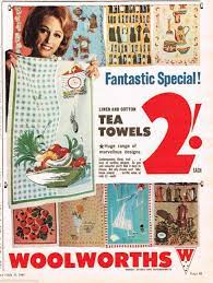 Woolworths Ad Retro Tea Towels Australian Vintage Advertising 1965 Original Ad Australian Vintage Vintage Advertisements Retro Advertising