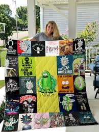 Acrylic on 8x10 canvas panel. Rick And Morty Blanket 01 Teesiro