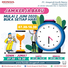 July 17, 2021 jm buka thr / dengan pertimbangan saat kita pergi ke bank hanya untuk buka. Jam Operasional Baru Honda Anugerah Mulai 2 Juni 2020 Honda Anugerah Yogyakarta