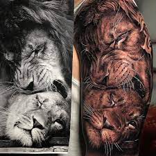 Lion Lioness Realistic Tattoo On Arm Tattoos Lion Tattoo Images World Tattoo