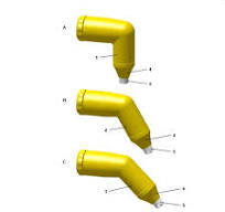 Ga03 Automatic Powder Gun Angled Nozzles (NON OEM part, compatible with  certain products)