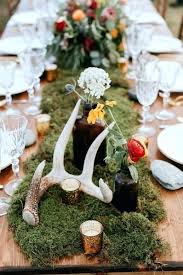 Burlap Tablecloth With Moss Table Runner Google Search Rustic Wedding Table Rustic Wedding Decor Wedding Table Settings