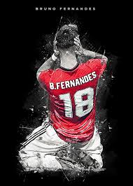 Bruno Fernandes Poster Print By Creativedy Stuff Displate Manchester United Wallpaper Manchester United Team Manchester United Logo