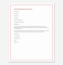 Absent Letter For School Elegant Apology Letter For Absence From School Due To Illness Business Letter Example Lettering Absent Letter