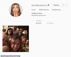 Other fans have simply rejoiced over the picture, with many fans admitting they have been. Jennifer Aniston Posts One Picture On Instagram Gains Millions Of Followers