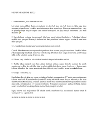 Maybe you would like to learn more about one of these? Cara Membuat Resume Buku