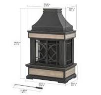 Sunjoy Black Outdoor Direct vent Wood-Burning Fireplace Insert