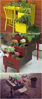 Place the drawers inside the filing cabinet. 20 Brilliantly Creative Ways To Incorporate Old Furniture Into Your Garden Design Diy Crafts