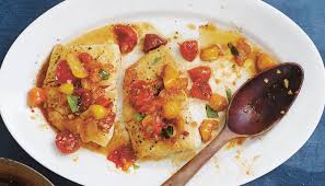I'm always looking for different ways to use the fish and crab in our freezer. homerecipesdishes & beveragesbbq no comment left our. Pan Seared Halibut With Cherry Tomatoes Basil The Splendid Table