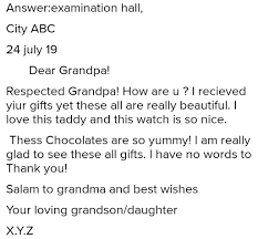 Есть ответы на watch the video lecture and fill in the gaps with not more than three words and/or a number, модуль 10?) Write A Letter To Your Grandfather Thanking Him For The Birthday Gift Sent By Him Brainly In