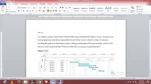 Solved Hw 12 1 Consider A Project Gantt Chart With The