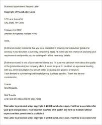 Business Appointment Request Letter Lettering Quotation Format Appointments
