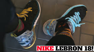 Nike lebron 18 lakers colorway: Nike Lebron 18 Reflections Review On Feet Air On The Tongue Youtube