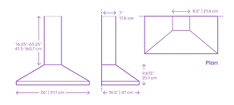 If that's the case it's good to know a little about the standard sizes available in ovens and stoves. Ge Wall Mount Pyramid Chimney Hood Dimensions Drawings Dimensions Com