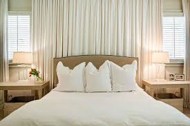 For example, you might not want light silk curtains or white curtain styles in the bedroom, where. Drapes Behind Bed Design Ideas