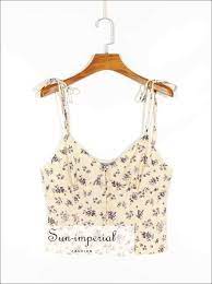 Check spelling or type a new query. Sun Imperial Vintage White Floral Slim Tie Cami Strap Purple Floral Print Tank Top Center Buttoned Sun Imperial