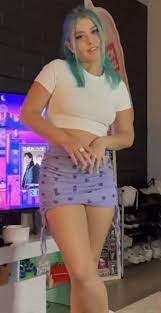 What is the name of this blue haired pornstar? 