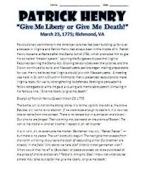 Learn vocabulary, terms and more with flashcards, games and other study tools. Patrick Henry Speech Text