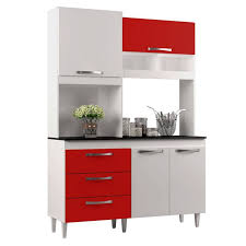 Puedes regular la altura de los módulos bajos con los zócalos ajustables y el grosor de la encimera para trabajar con comodidad. Tahuari Mueble De Cocina Pilar Rojo Falabella Com