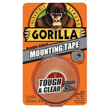 gorilla 1 in x 1 67 yds tough and clear mounting tape