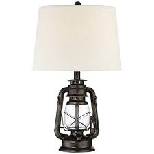 Murphy Weathered Bronze Miner Lantern Table Lamp 53x62 Lamps Plus In 2020 Lantern Table Lamp Table Lamp Lamp