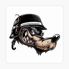 Big bad wolf statue in the middle of a forest. Big Bad Wolf Art Board Print By Obviouslogic Redbubble