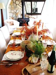 Dekoideen Herbst Tisch Ziergraser Orange Decke Herbstliche Tischdekorationen Esstisch Dekor Mittelstucke