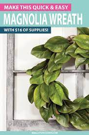 A Thrifty Diy Magnolia Wreath Small Stuff Counts Diy Magnolia Wreath Magnolia Wreath Thrifty Diy