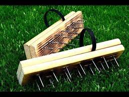 Starting our list today is a pair of aerator shoes that use three straps over top and have 13 metal spikes beneath them to dig up the ground and make it greener for you. Diy How To Make A Lawn Aerator Shoes Youtube