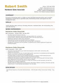 Hardware Sales Associate Resume Samples Qwikresume