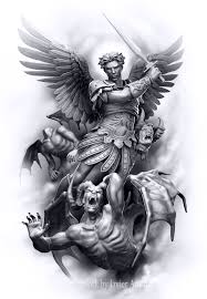 Art Archange Le Chef Collector Imprimer In 2020 Archangel Tattoo Mythology Tattoos Warrior Tattoos